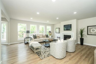 Great Room has recessed lighting, gas fireplace, a