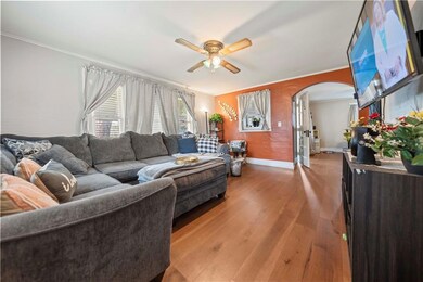 Living room with luxury laminate planking