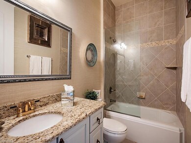 Spacious guest bath.