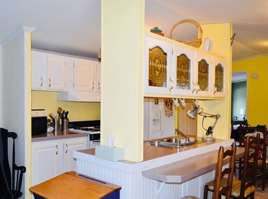 View from living area to kitchen