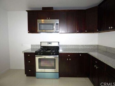 Close up View of New Kitchen w/ space for Fridge.