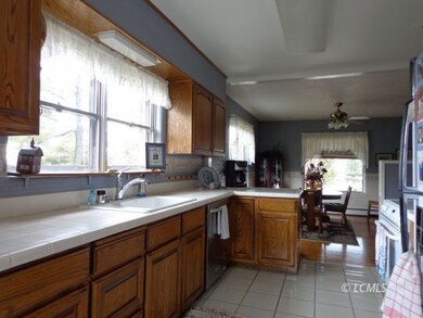 kitchen looking into dining area