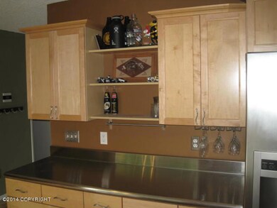 Custom buffet / bar area in the kitchen