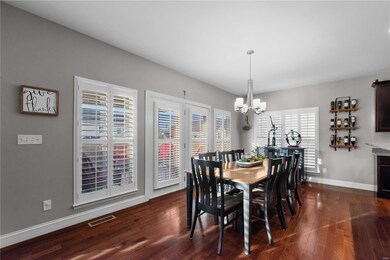 Breakfast room with hardwood floors