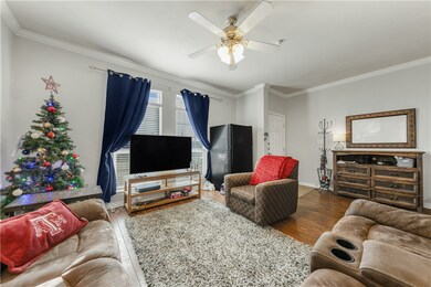 Living room featuring hardwood / wood-style floors