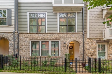 View of property with a fenced front yard