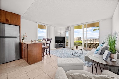 note the island that serves as a dining room table.