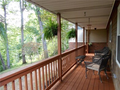 Covered front porch is 8x20