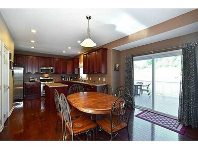 Kitchen. The large center island in the kitchen pr