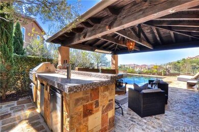 Enjoy this pitched gable outdoor patio area with b