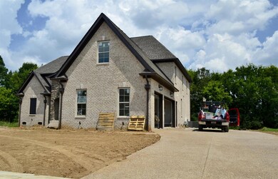 Three Car Side Entry Garage - backs to tree line.
