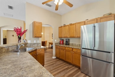 Kitchen with adunant storage