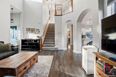 Living room. Gas line under the main floor for future fireplace