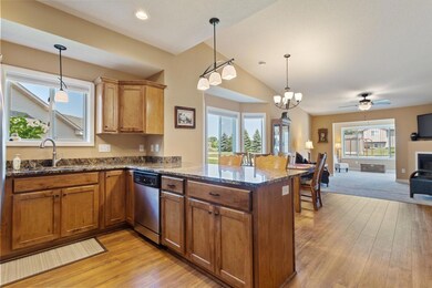 Granite counters and custom cabinetry