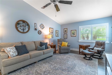 Living Room with Plantation Shutters