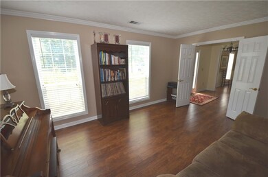 living room/study with double doors