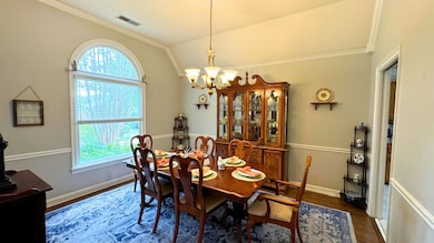 Dining area featuring plenty of natural light, vau