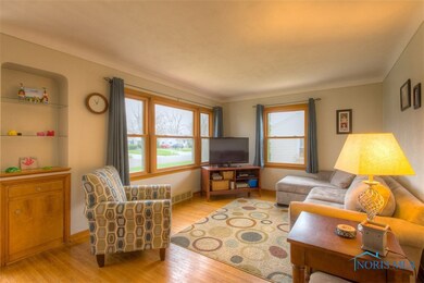Spacious formal living room and built-in