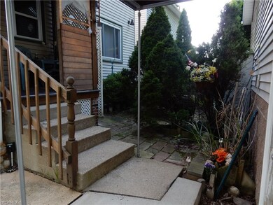 The garage man door is just a few steps from the b