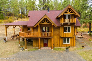 Log home front view
