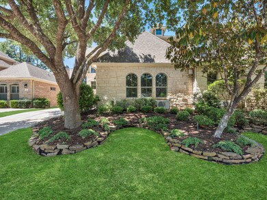 Mature trees cast shade in your front yard, conven