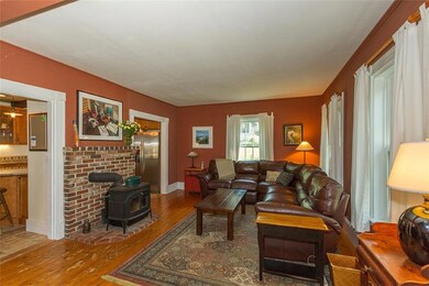 Comfortable living room with wood...