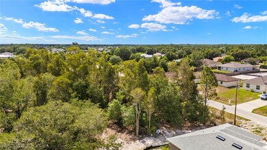Aerial perspective of suburban area