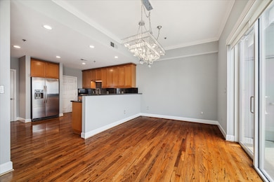Experience elegance with recessed lighting and a s