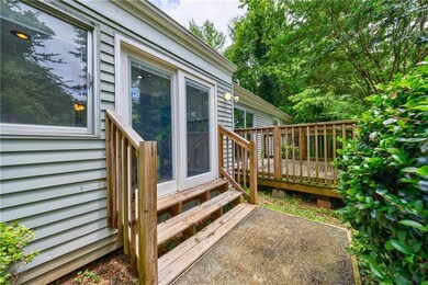 Deck featuring entry steps