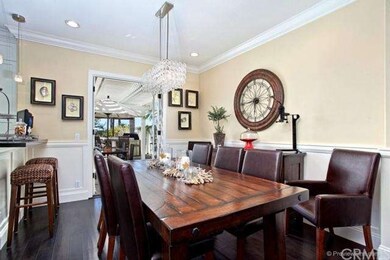Spacious Dining room with French doors leading to 