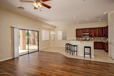 Great Room Looking into Kitchen & Dining