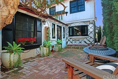 Beautiful front entry brick patio with fountain