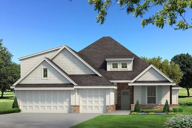 View of front facade featuring a garage and a fron