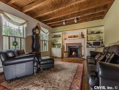Living Room. Cozy living room with wood burning fi