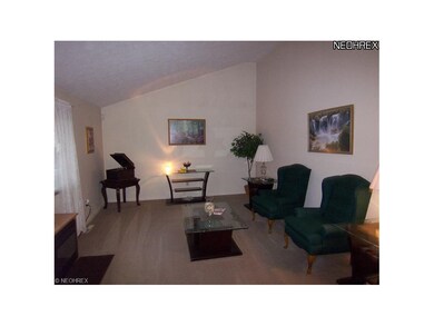Vaulted living room.