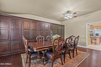 Dinning area with built in cabinets