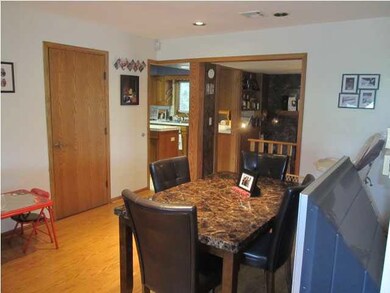Living room opens up to dining room