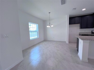 Tiled and roomy dining room