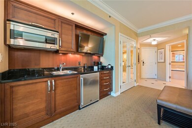 Kitchen featuring stainless steel microwave, refri