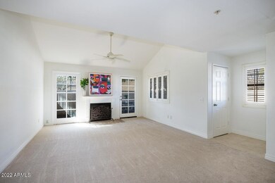 Great room w/ vaulted ceilings