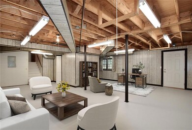 Virtually staged basement (potential in-law suite)