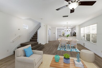 Virtual staged living room