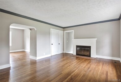 Living room view into the formal dining room, the
