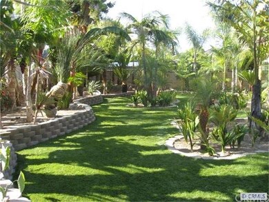 Landscaped backyard