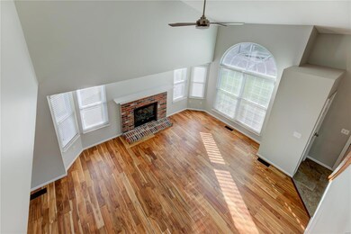 VIEW OF GREAT ROOM FROM UPPER BALCONY