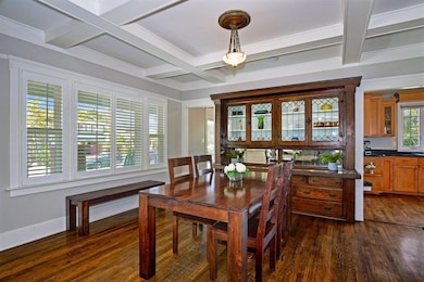 The Dining Room opens to the Living Room and featu