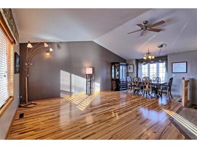 Open concept with formal dining room area and larg