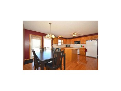 Very open and spacious kitchen with island.
