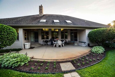 Private covered porch with sky lights and ceiling 