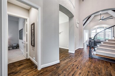 A guest suite down is tucked away for privacy.